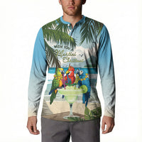 Wish You A Merry Martini Christmas Button Sweatshirt Cocktail Parrot-dise LT7 - Polynesian Pride