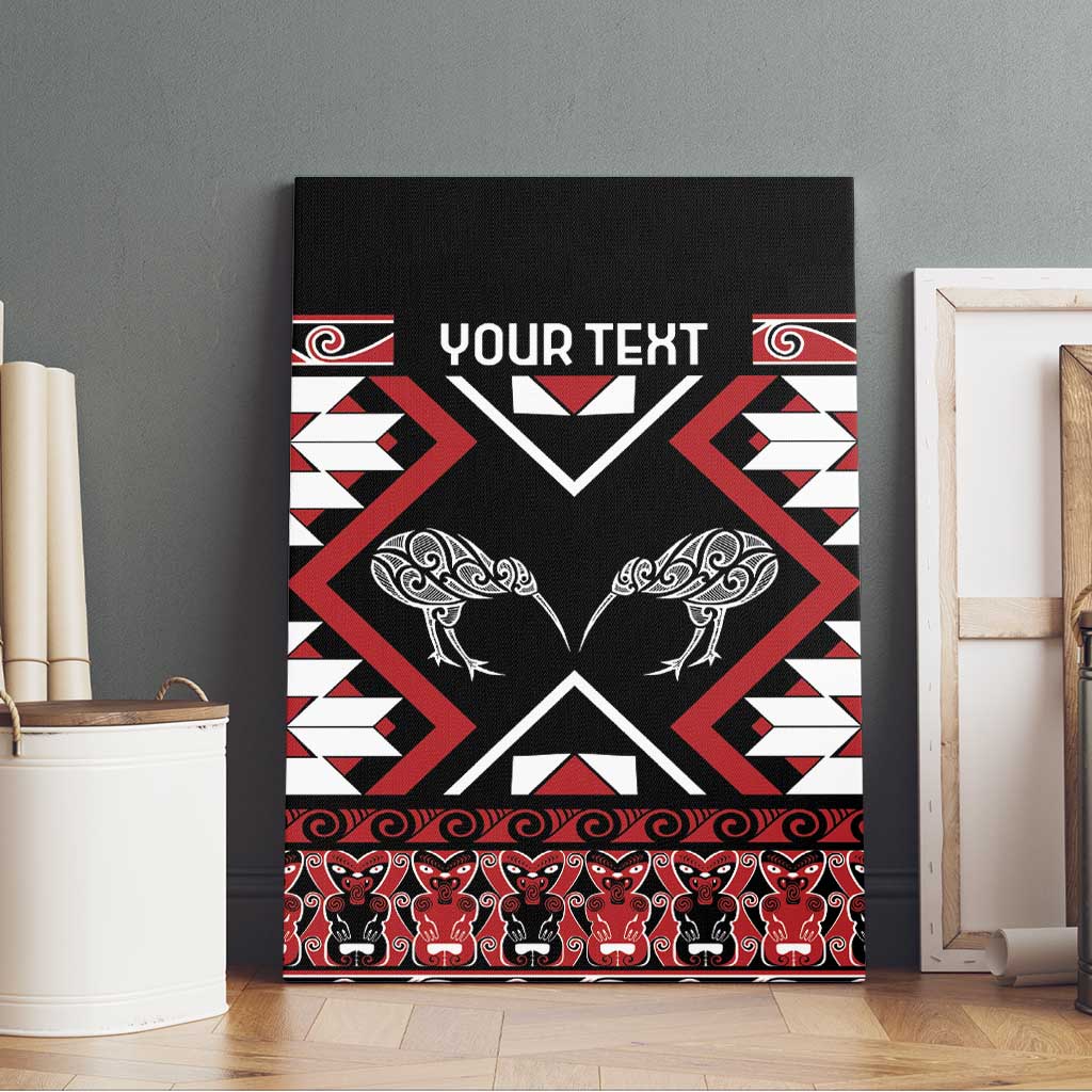 Personalised Taniko Motifs Aotearoa Canvas Wall Art Waitangi Kowhaiwhai Kiwi