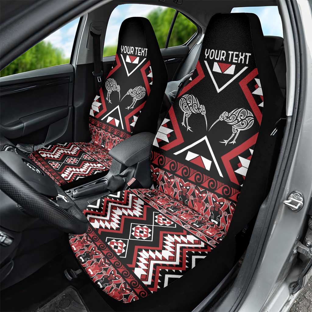 Personalised Taniko Motifs Aotearoa Car Seat Cover Waitangi Kowhaiwhai Kiwi