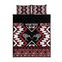 Personalised Taniko Motifs Aotearoa Quilt Bed Set Waitangi Kowhaiwhai Kiwi