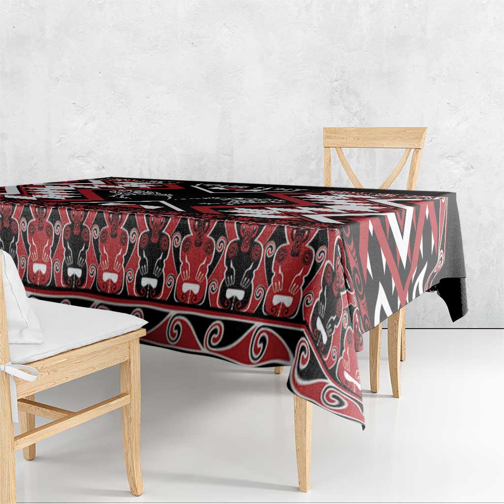 Personalised Taniko Motifs Aotearoa Tablecloth Waitangi Kowhaiwhai Kiwi