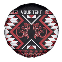 Personalised Aotearoa Waitangi Spare Tire Cover Taniko Motifs - Mania Gecko LT7 - Polynesian Pride
