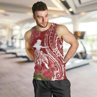 Personalised Hawaii Wahine Men Tank Top Women's Day Ohia Lehua LT7 Red - Polynesian Pride