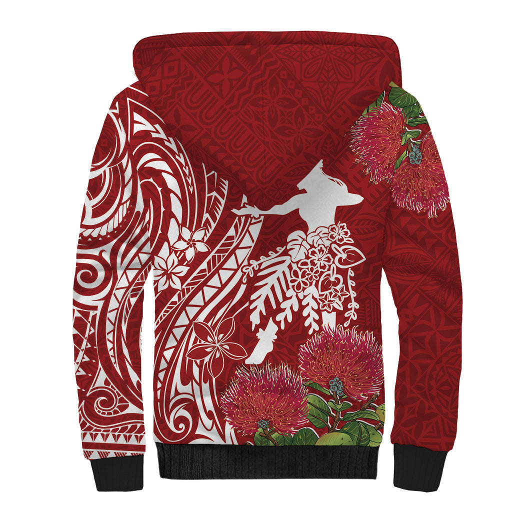 Personalised Hawaii Wahine Sherpa Hoodie Women's Day Ohia Lehua LT7 - Polynesian Pride