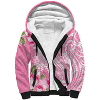 Personalised Hawaii Wahine Sherpa Hoodie Women's Day Maui Lokelani Roses LT7 Unisex Pink - Polynesian Pride