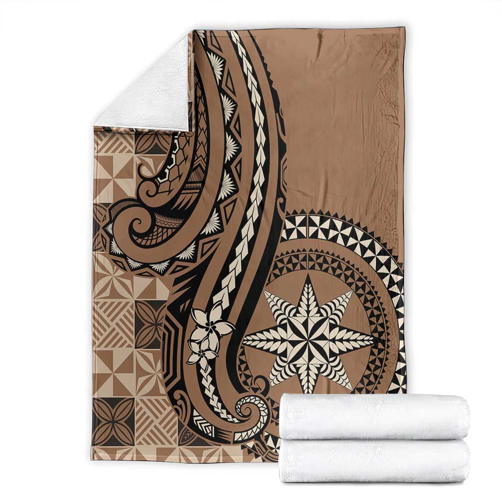 Tonga Ngatu Blanket Vintage Brown Manulua Motifs