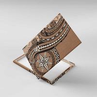 Tonga Ngatu Canvas Wall Art Vintage Brown Manulua Motifs