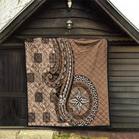 Tonga Ngatu Quilt Vintage Brown Manulua Motifs