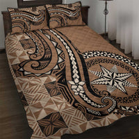 Tonga Ngatu Quilt Bed Set Vintage Brown Manulua Motifs