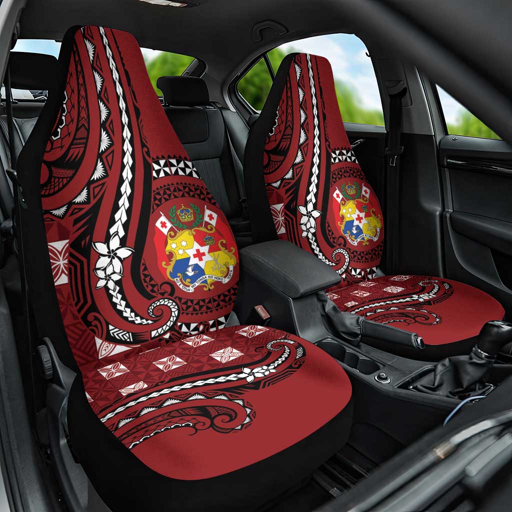 Tonga Ngatu Car Seat Cover Iconic Red Manulua Motifs