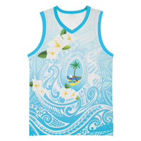 Guam Fishhook Mix Guasali Flowers Basketball Jersey Dreaming Turquoise