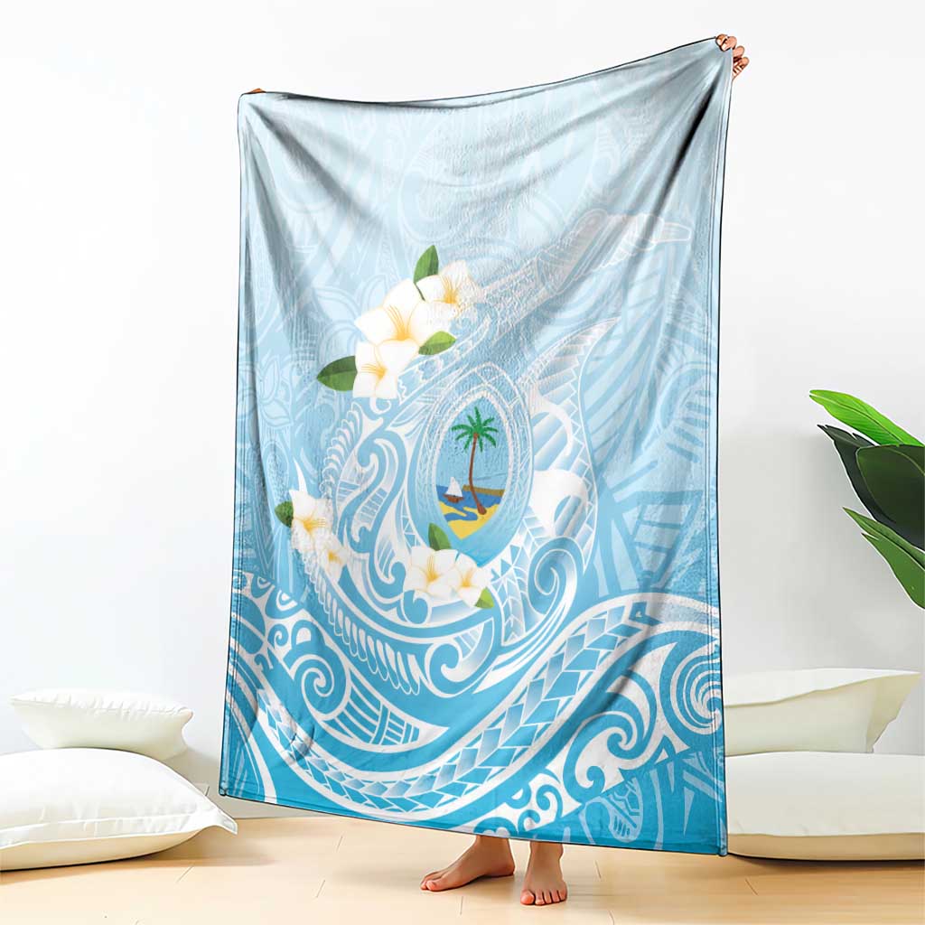 Guam Fishhook Mix Guasali Flowers Blanket Dreaming Turquoise