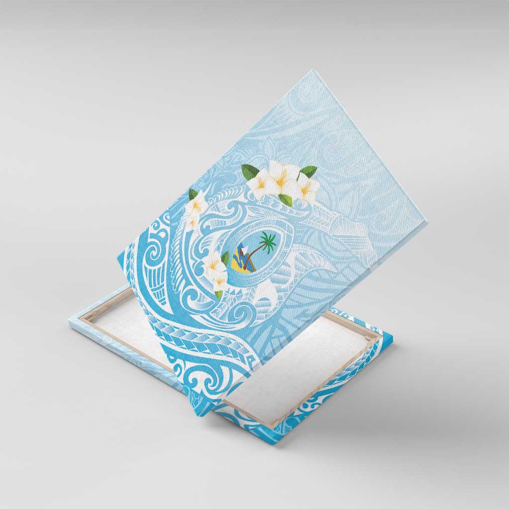 Guam Fishhook Mix Guasali Flowers Canvas Wall Art Dreaming Turquoise