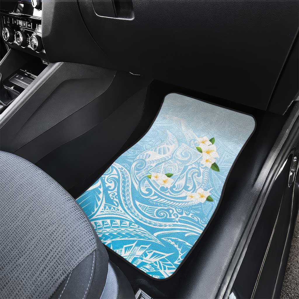 Guam Fishhook Mix Guasali Flowers Car Mats Dreaming Turquoise