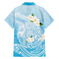 Guam Fishhook Mix Guasali Flowers Family Matching Puletasi and Hawaiian Shirt Dreaming Turquoise