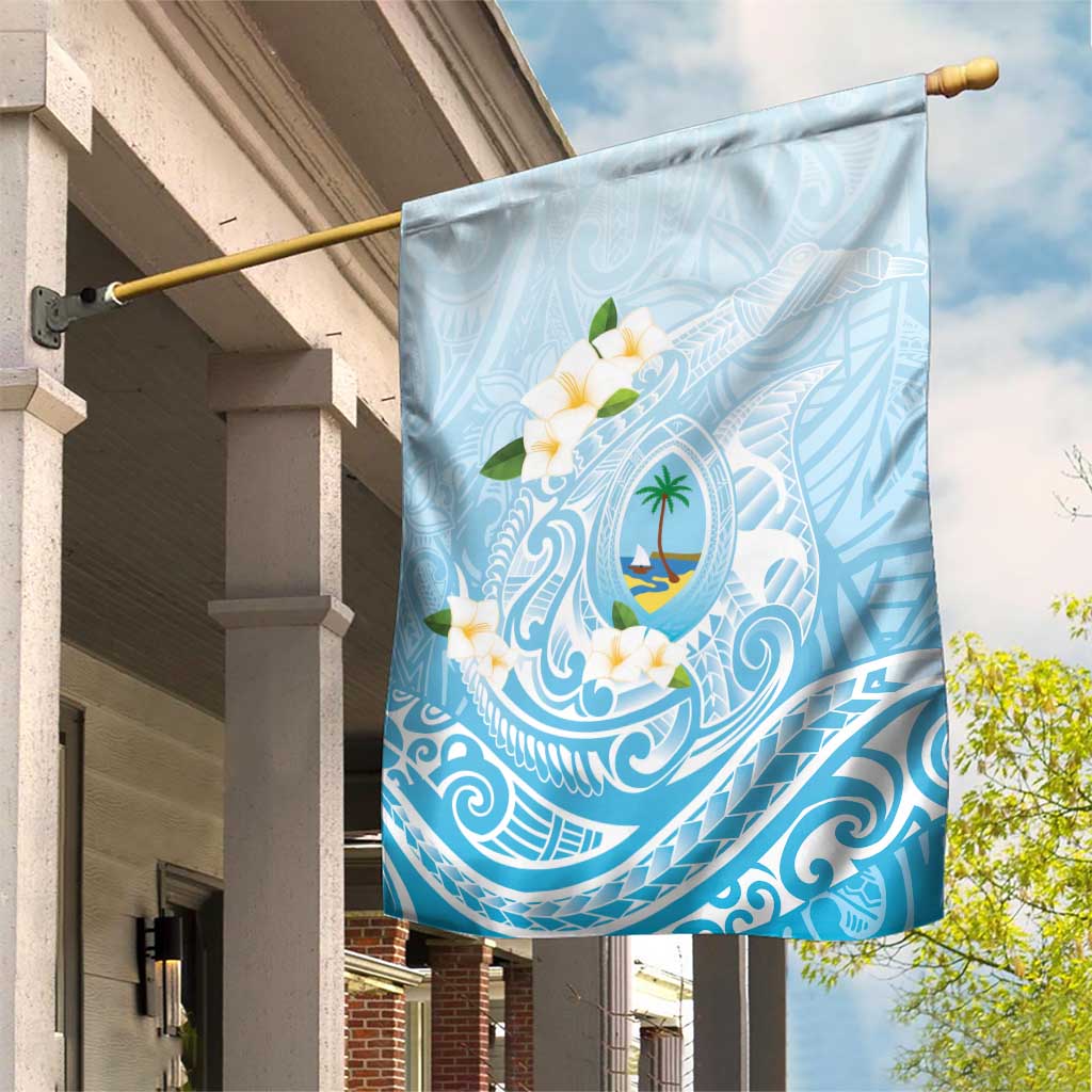 Guam Fishhook Mix Guasali Flowers Garden Flag Dreaming Turquoise