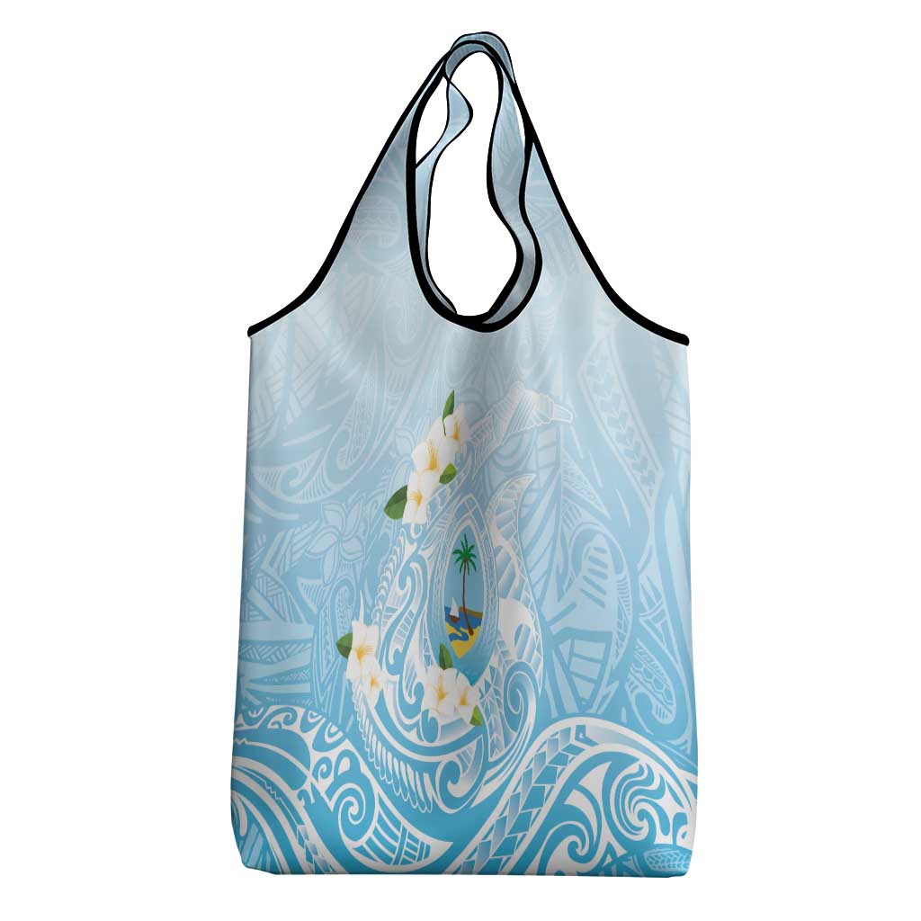 Guam Fishhook Mix Guasali Flowers Grocery Bag Dreaming Turquoise