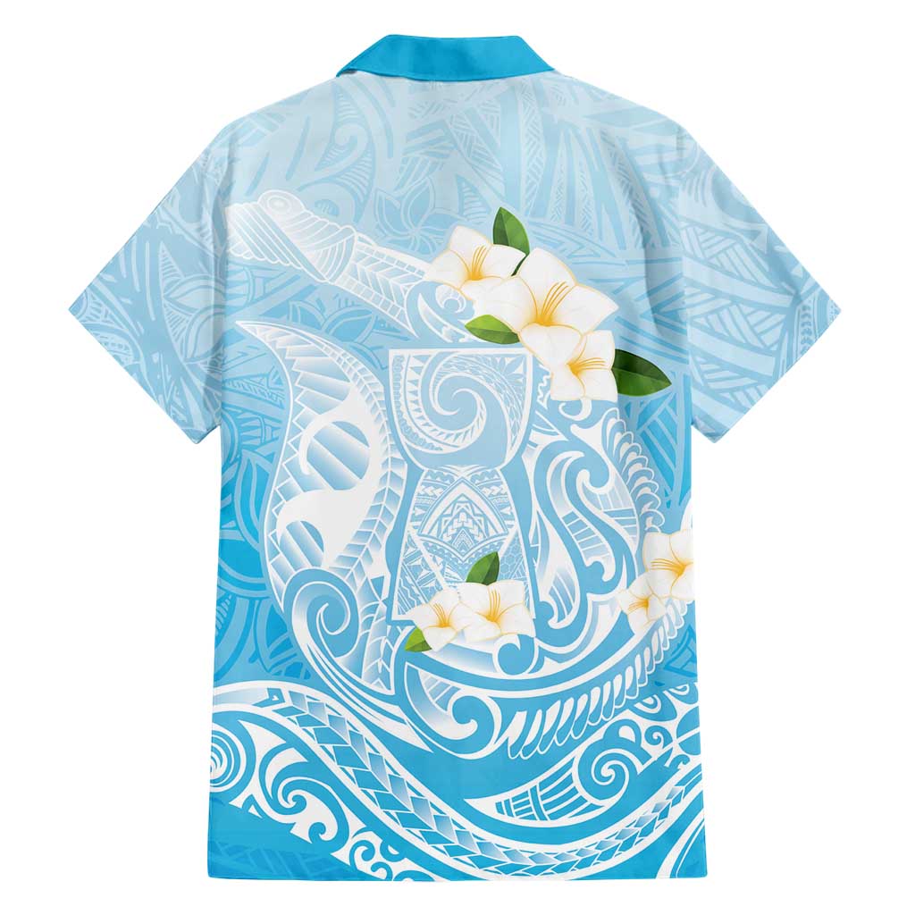 Guam Fishhook Mix Guasali Flowers Hawaiian Shirt Dreaming Turquoise
