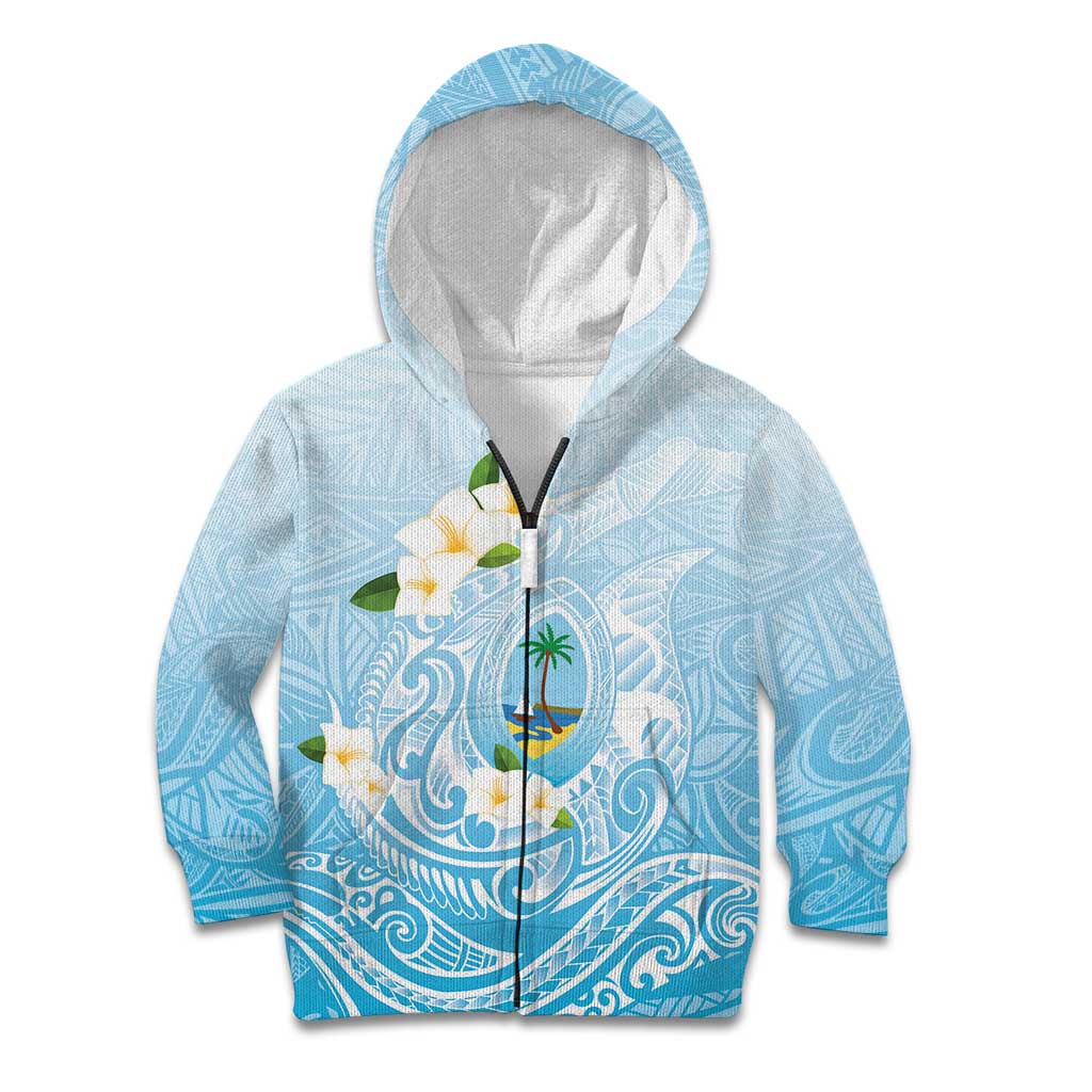 Guam Fishhook Mix Guasali Flowers Kid Hoodie Dreaming Turquoise