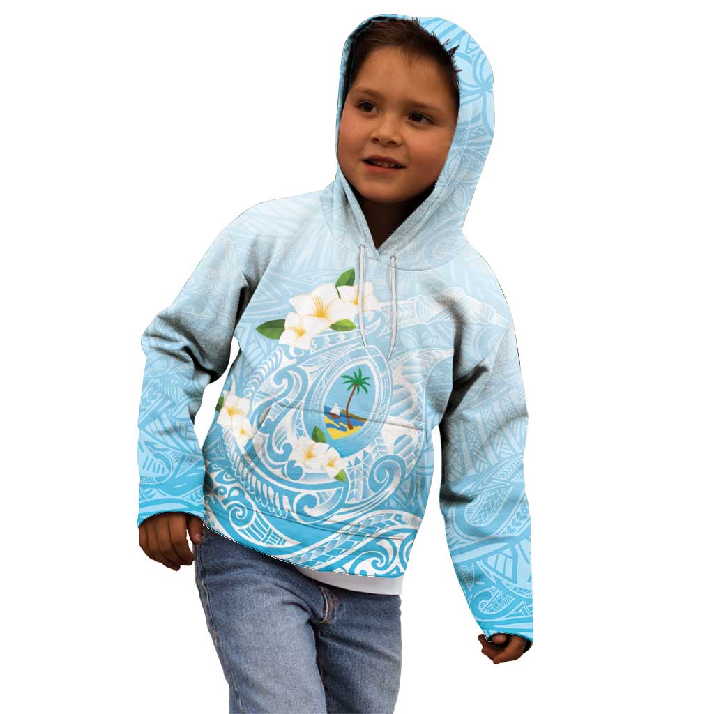 Guam Fishhook Mix Guasali Flowers Kid Hoodie Dreaming Turquoise
