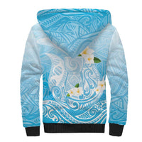Guam Fishhook Mix Guasali Flowers Sherpa Hoodie Dreaming Turquoise