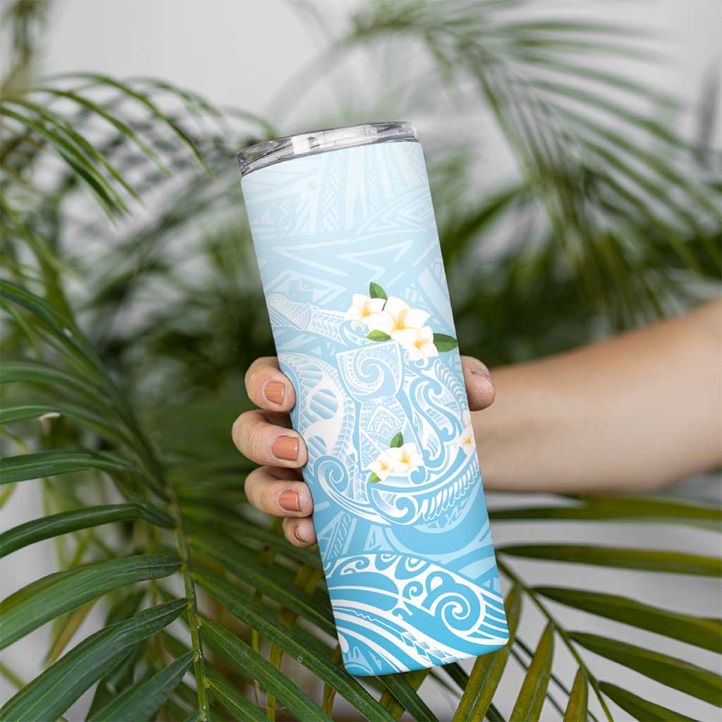 Guam Fishhook Mix Guasali Flowers Skinny Tumbler Dreaming Turquoise