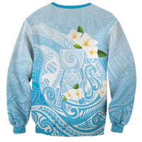 Guam Fishhook Mix Guasali Flowers Sweatshirt Dreaming Turquoise