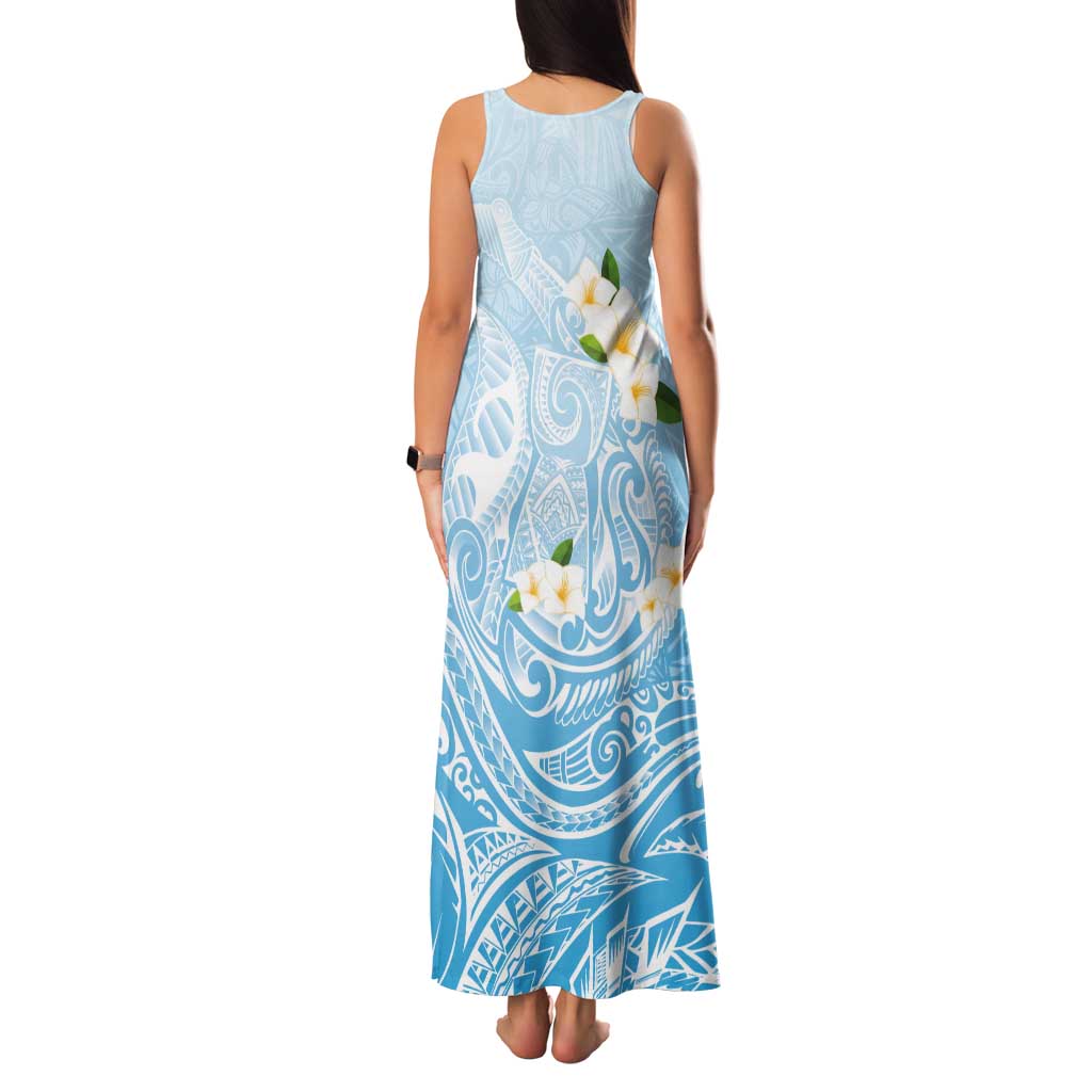 Guam Fishhook Mix Guasali Flowers Tank Maxi Dress Dreaming Turquoise