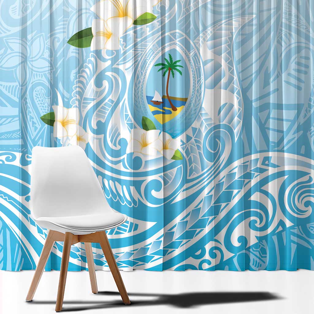 Guam Fishhook Mix Guasali Flowers Window Curtain Dreaming Turquoise
