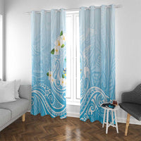 Guam Fishhook Mix Guasali Flowers Window Curtain Dreaming Turquoise