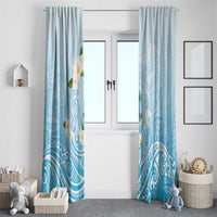 Guam Fishhook Mix Guasali Flowers Window Curtain Dreaming Turquoise