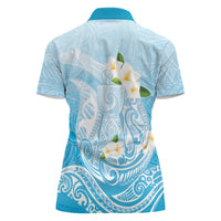 Guam Fishhook Mix Guasali Flowers Women Polo Shirt Dreaming Turquoise