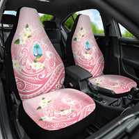 Guam Fishhook Mix Guasali Flowers Car Seat Cover Dreaming Coral LT7 One Size Pink - Polynesian Pride