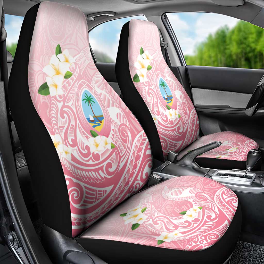 Guam Fishhook Mix Guasali Flowers Car Seat Cover Dreaming Coral LT7 - Polynesian Pride