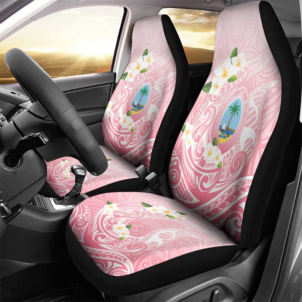 Guam Fishhook Mix Guasali Flowers Car Seat Cover Dreaming Coral LT7 - Polynesian Pride