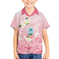 Guam Fishhook Mix Guasali Flowers Family Matching Long Sleeve Bodycon Dress and Hawaiian Shirt Dreaming Coral