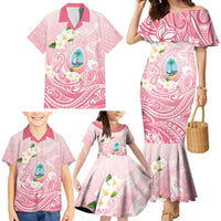 Guam Fishhook Mix Guasali Flowers Family Matching Mermaid Dress and Hawaiian Shirt Dreaming Coral
