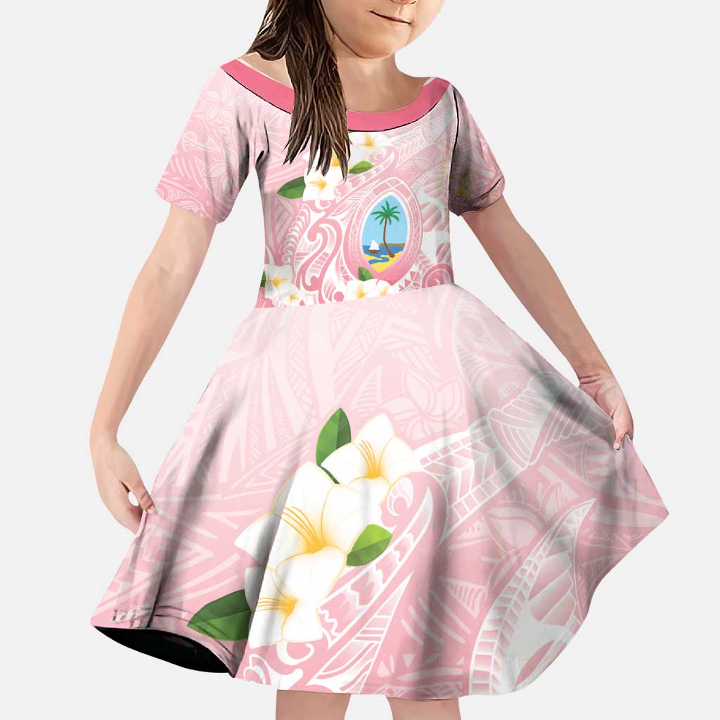Guam Fishhook Mix Guasali Flowers Family Matching Off The Shoulder Long Sleeve Dress and Hawaiian Shirt Dreaming Coral