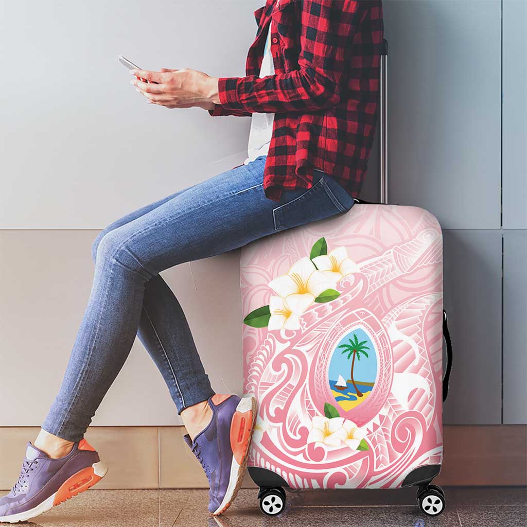 Guam Fishhook Mix Guasali Flowers Luggage Cover Dreaming Coral