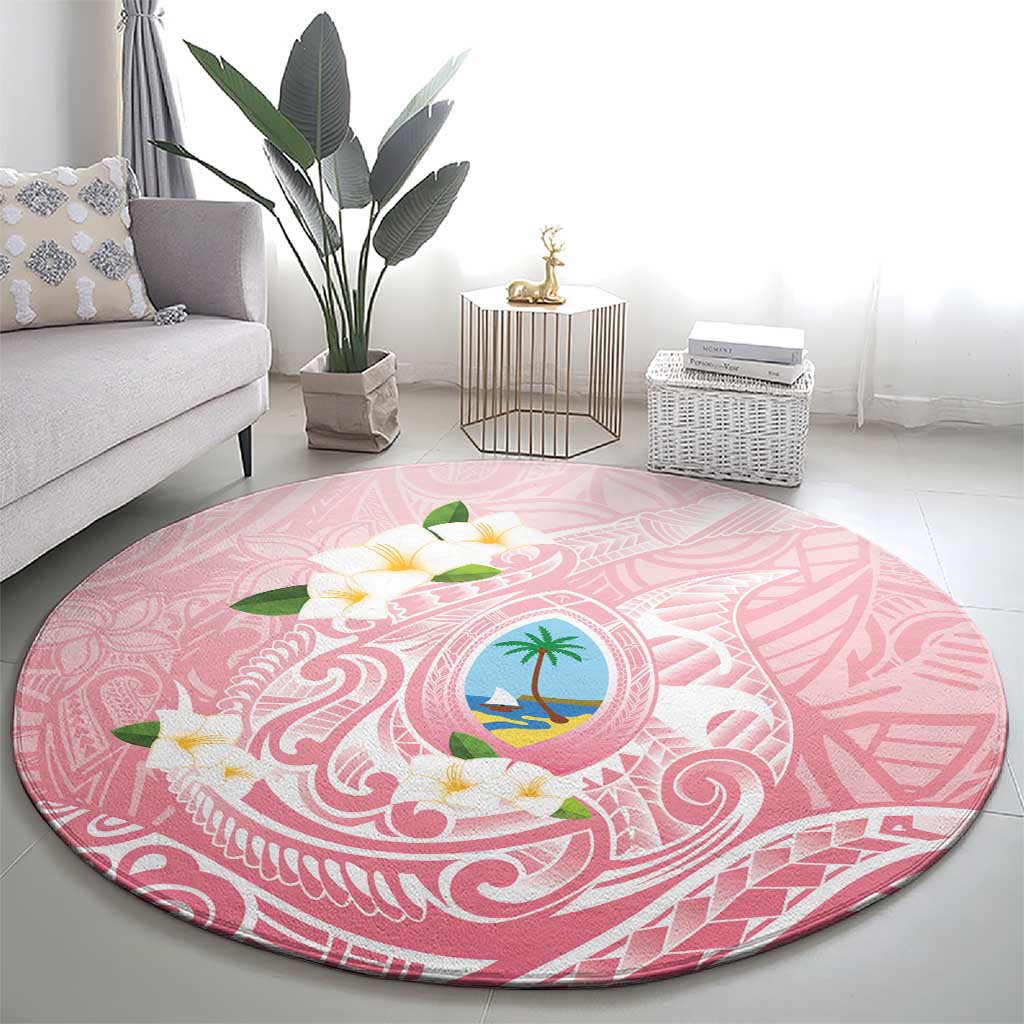 Guam Fishhook Mix Guasali Flowers Round Carpet Dreaming Coral