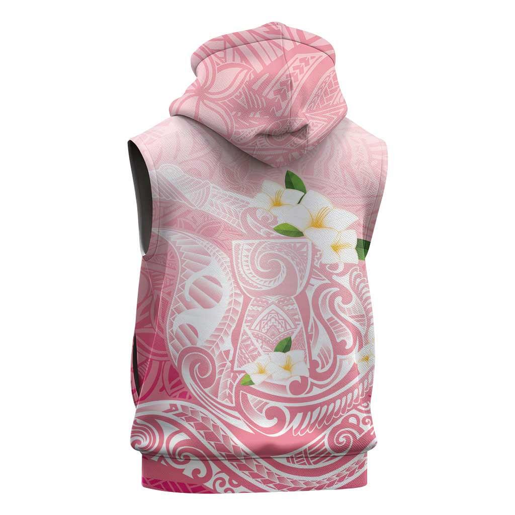 Guam Fishhook Mix Guasali Flowers Sleeveless Hoodie Dreaming Coral LT7 - Polynesian Pride