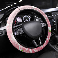 Guam Fishhook Mix Guasali Flowers Steering Wheel Cover Dreaming Coral