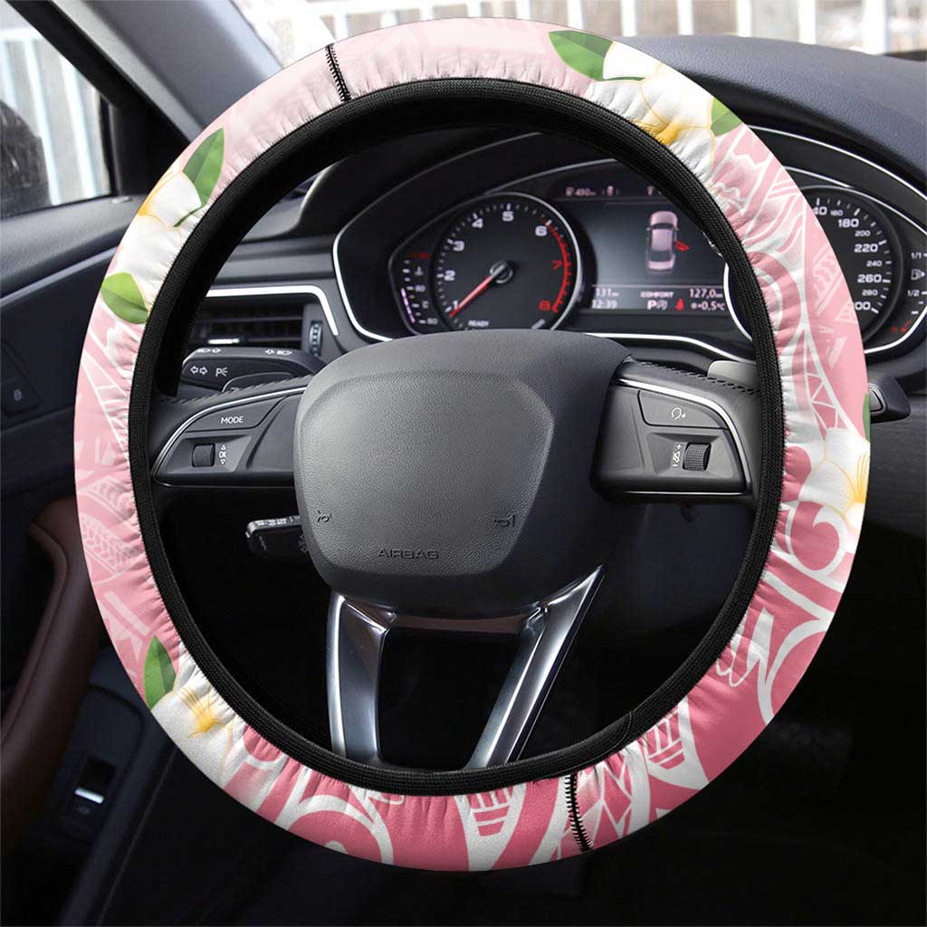 Guam Fishhook Mix Guasali Flowers Steering Wheel Cover Dreaming Coral