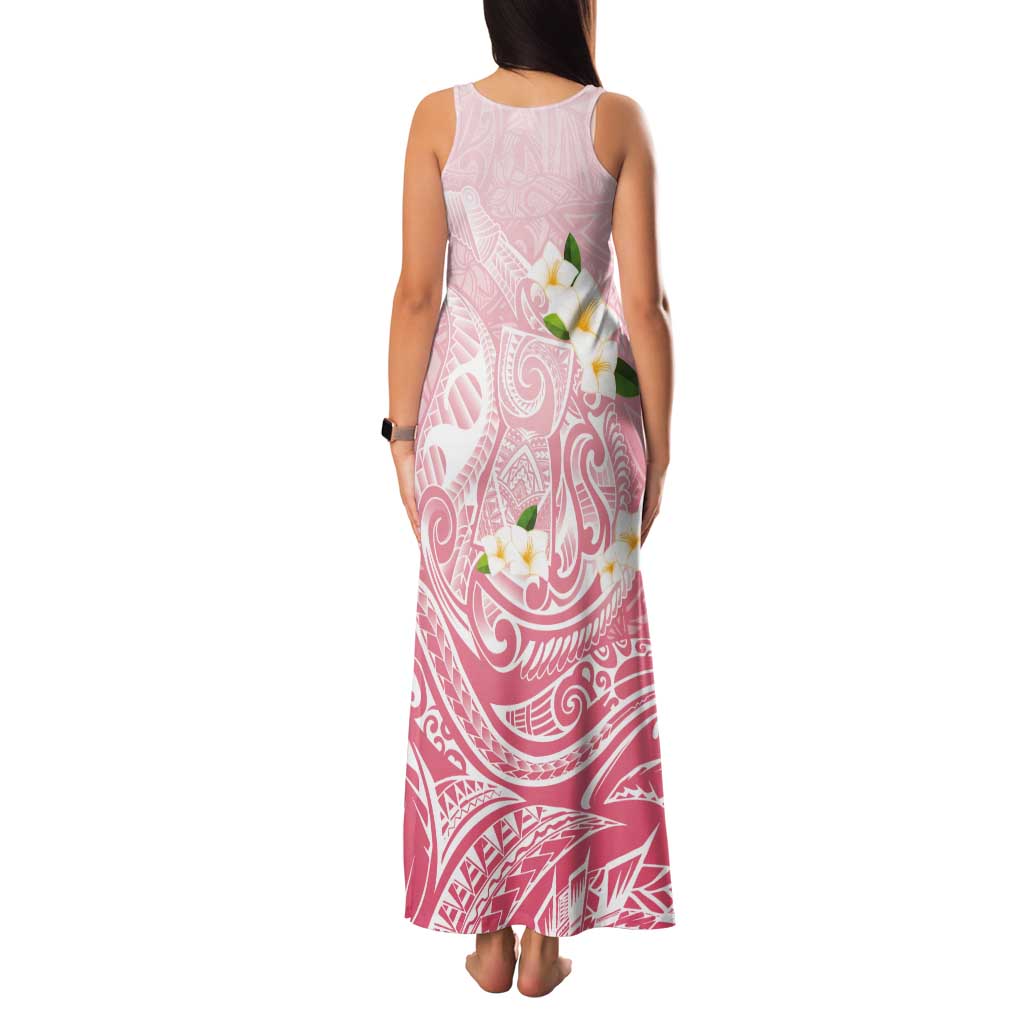 Guam Fishhook Mix Guasali Flowers Tank Maxi Dress Dreaming Coral LT7 - Polynesian Pride