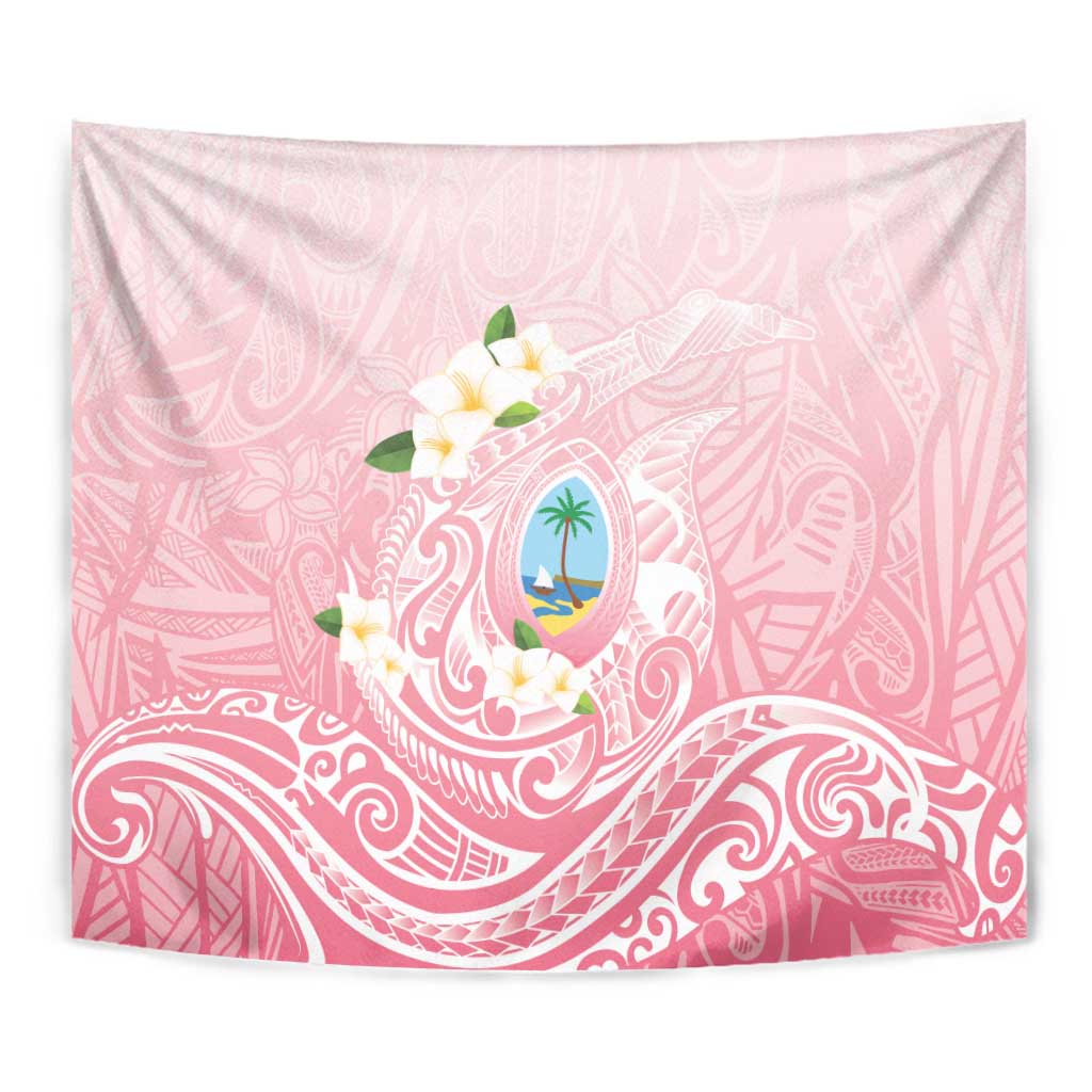 Guam Fishhook Mix Guasali Flowers Tapestry Dreaming Coral