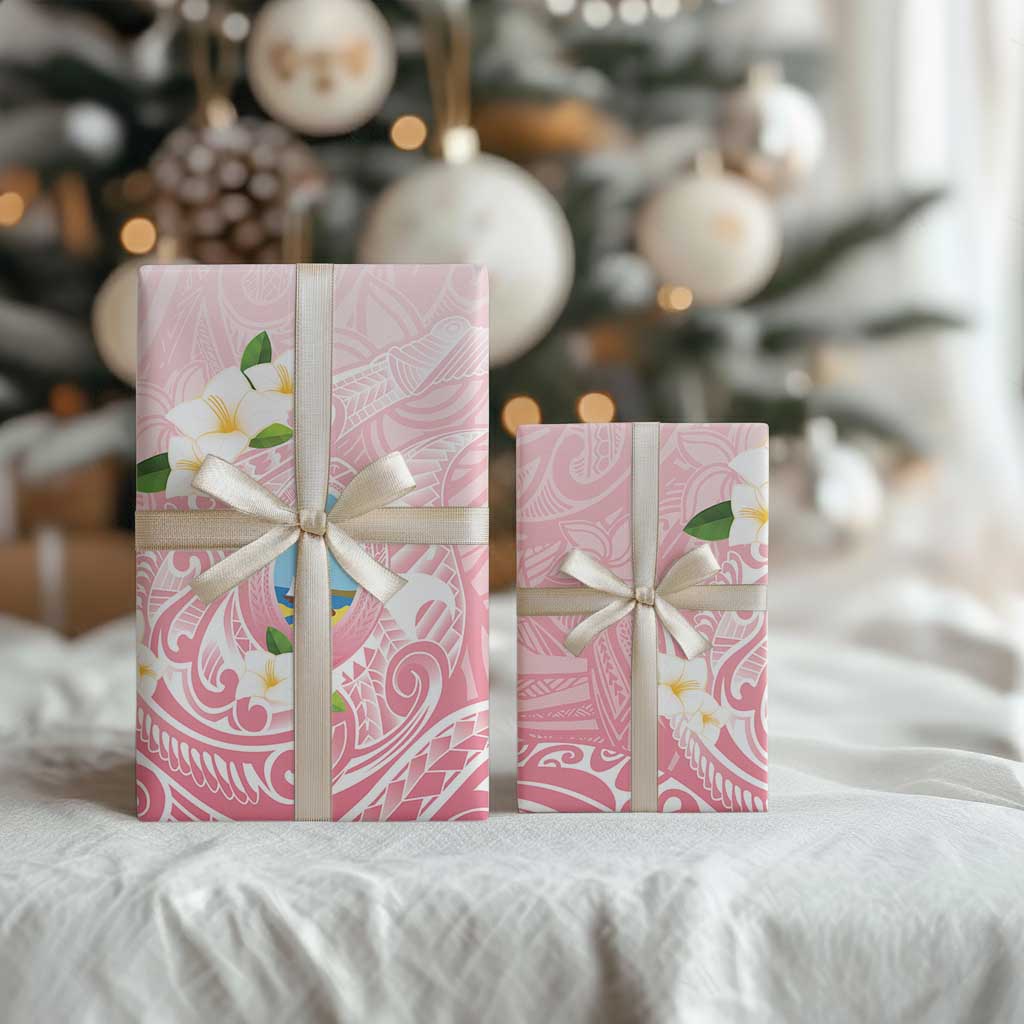 Guam Fishhook Mix Guasali Flowers Wrapping Paper Dreaming Coral