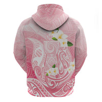 Guam Fishhook Mix Guasali Flowers Zip Hoodie Dreaming Coral