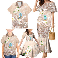 Guam Fishhook Mix Guasali Flowers Family Matching Mermaid Dress and Hawaiian Shirt Dreaming Hazel