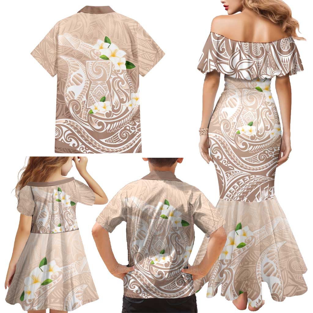 Guam Fishhook Mix Guasali Flowers Family Matching Mermaid Dress and Hawaiian Shirt Dreaming Hazel