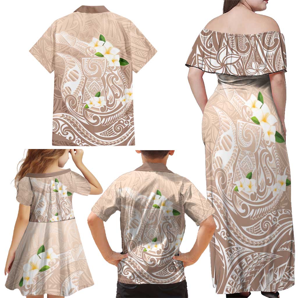 Guam Fishhook Mix Guasali Flowers Family Matching Off Shoulder Maxi Dress and Hawaiian Shirt Dreaming Hazel